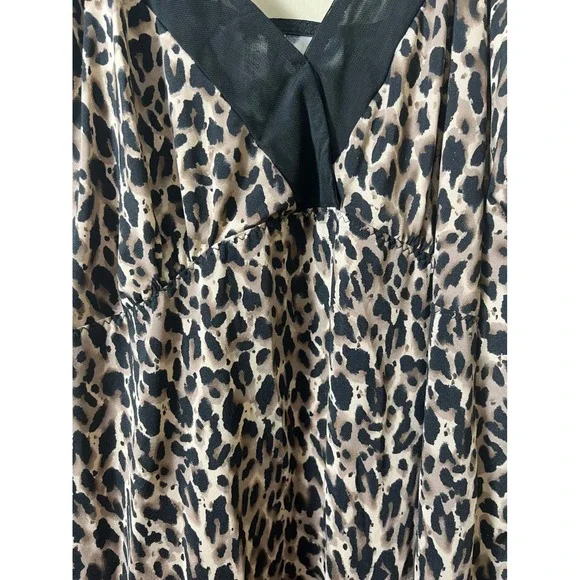 NWT Delta Burke Intimates Leopard Print Slip Dress Lingerie Size 3X Babydoll - Picture 4 of 10